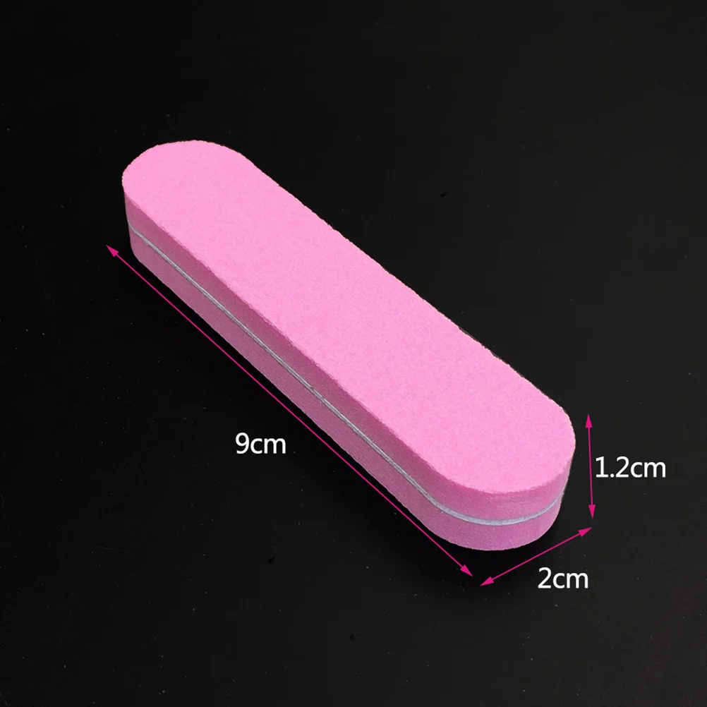 20 Stuks Mini Nagelvijlen Dubbelzijdig Manicure Pedicure Tool Herbruikbare Smoothing Polijsten Acryl Nagels Thuis Diy Gift