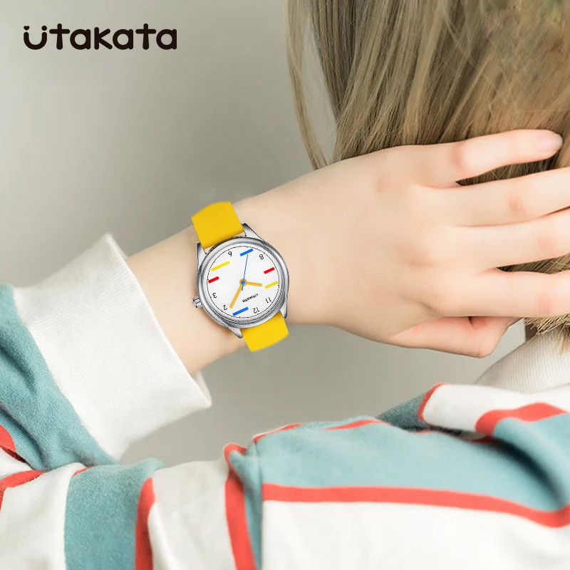 Utakata Fashion Quartz Watch for Women Student Wrist Watches Silicone Strap Watch Wholesale Reloj Mujer Elegante Reloj De Mujer