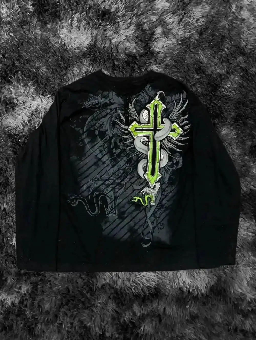 Modische männer Neue Herbst Skeleton Flügel Gedruckt Bequeme Weiche Langarm T-shirt Outdoor Street Style Top – Detail 13
