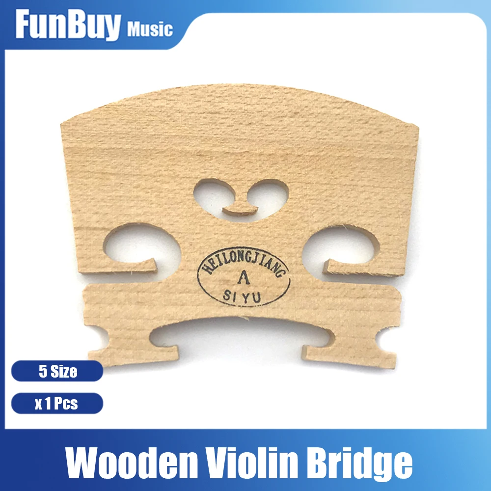 Violin Bridge Fiddle Flamed Maple Wood for 1/8  1/4  1/2  3/4  4/4 Violin Bridge Parts Accessories 