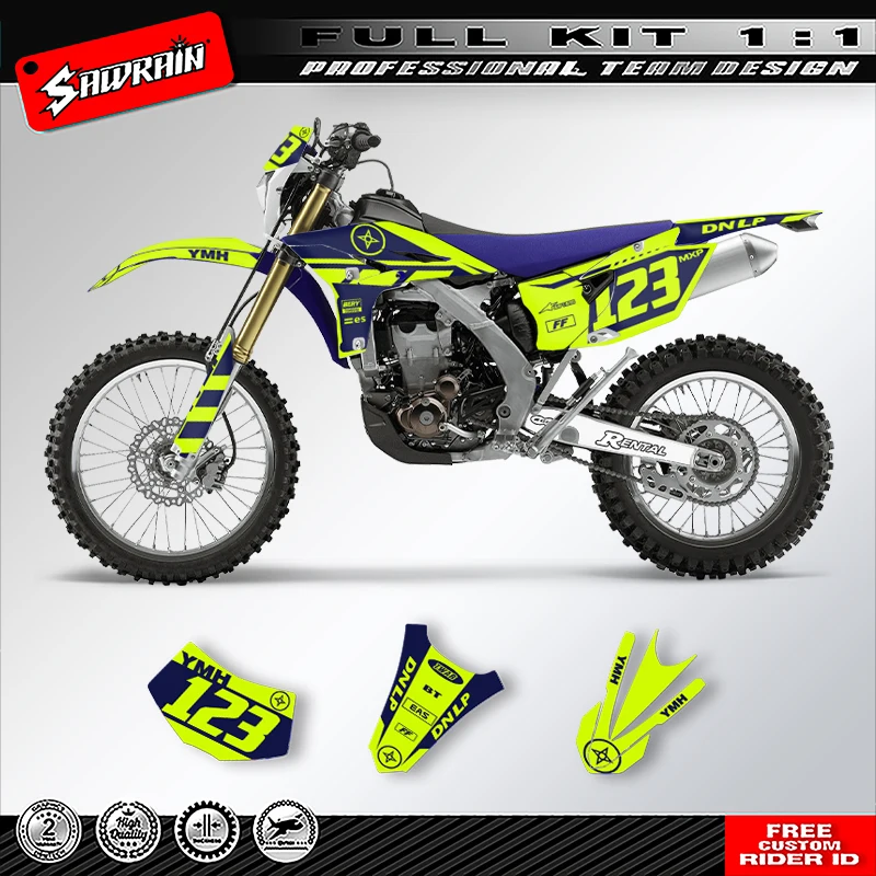 

Наклейка на мотоцикл Sawrain, набор наклеек с графикой команды для YAMAHA WRF 450 2012 2013 2014 2015 010