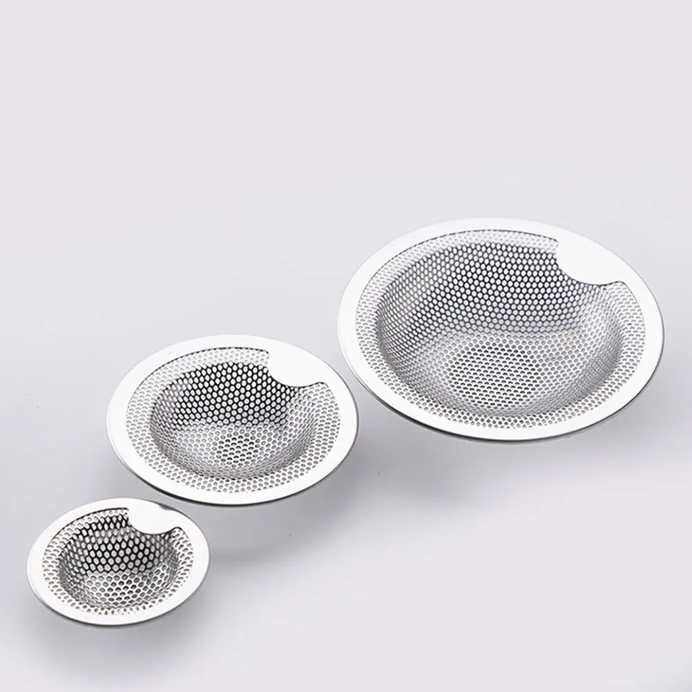

3Pcs Premium Stainless Steel Filter Net Floor Drainer for Bathroom Kitchen Sink Bathtub Drain Hair Clean Drain