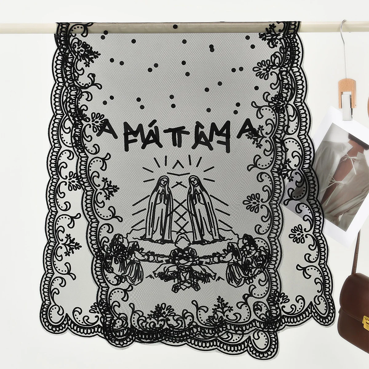 

Hot selling and popular Virgin Mary pure white scarf cross-border hot-picked Virgin Mary shawl