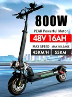 L12 max EU 2025 Electric Scooter 800W 48V 16AH MAX Speed 45KM/H Power Max Range 55KM   Adults 10” Off-Road Inch Max Load 120kg