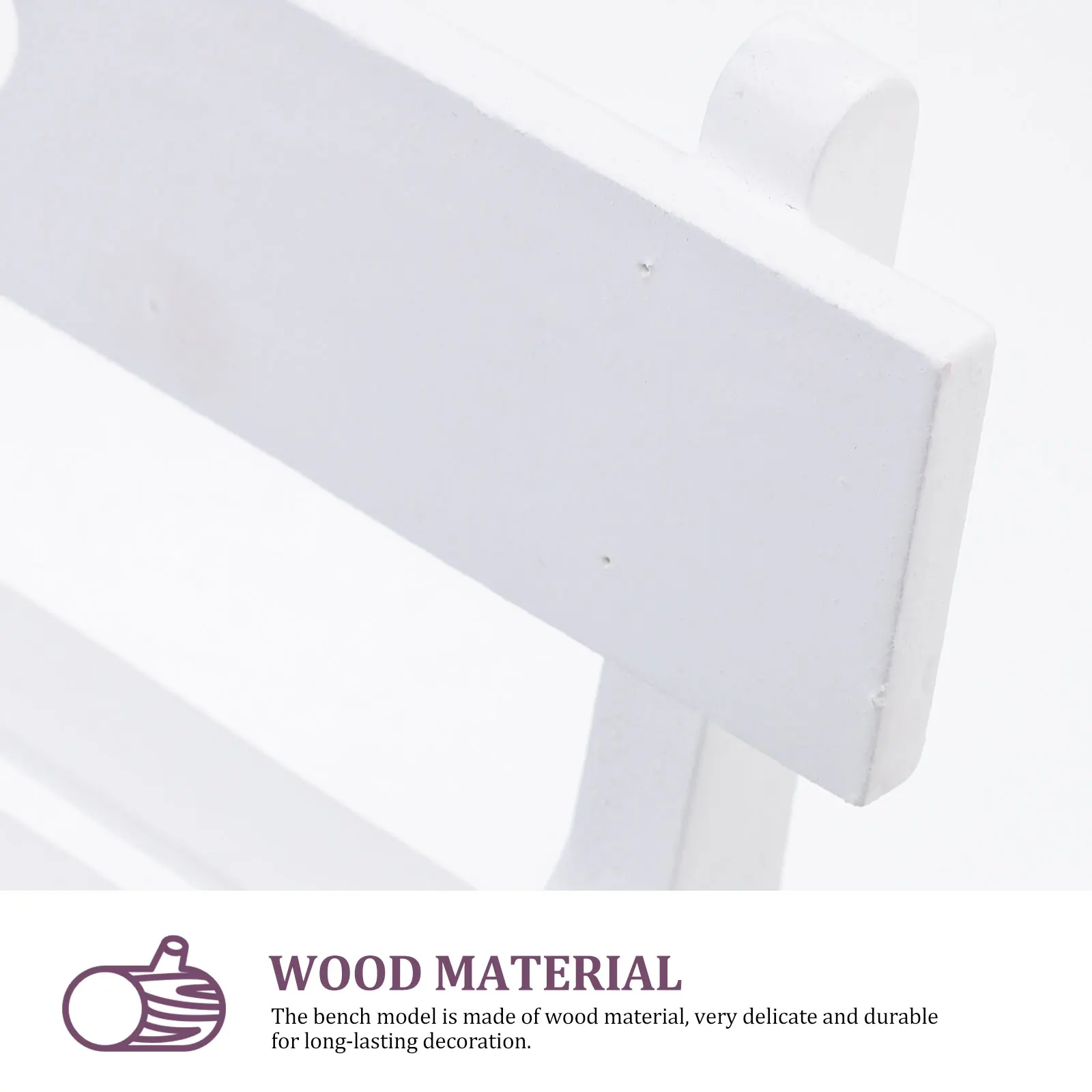 Wooden Ornament Chair House Accessories Mini Prop Small Tool Pretend Play Photograph Bench Model Decoration