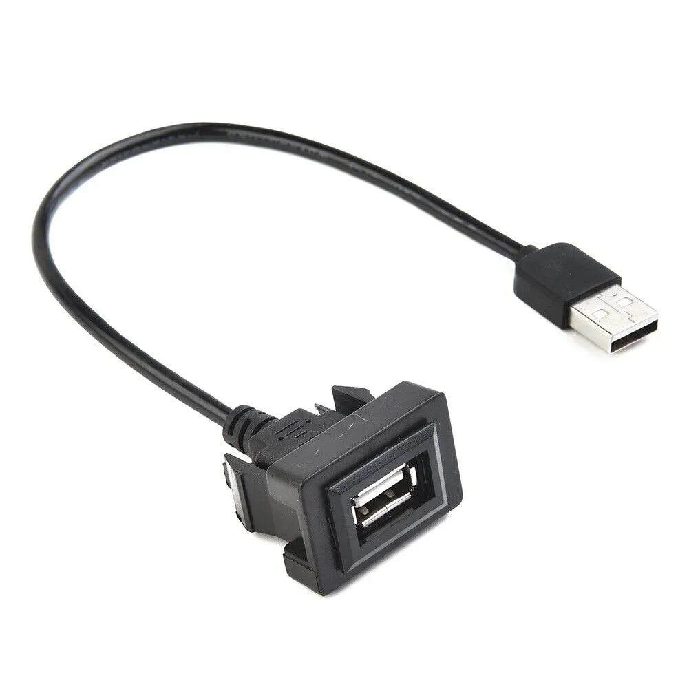 Car Dashboard Flush Mount USB Port Panel Extension Cable Adapter For Toyota Cable Socket Cord Car Electronics Accessories