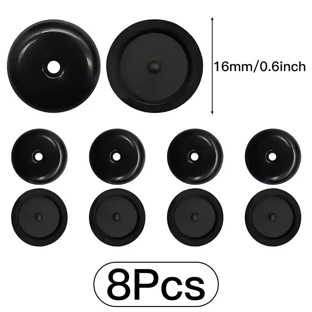 8Pcs Seat Belt Button Buckle Stop Universal Stopper Kit Black Car Safety Seat belt Stopper Buckle Anti-slip Button Retainer