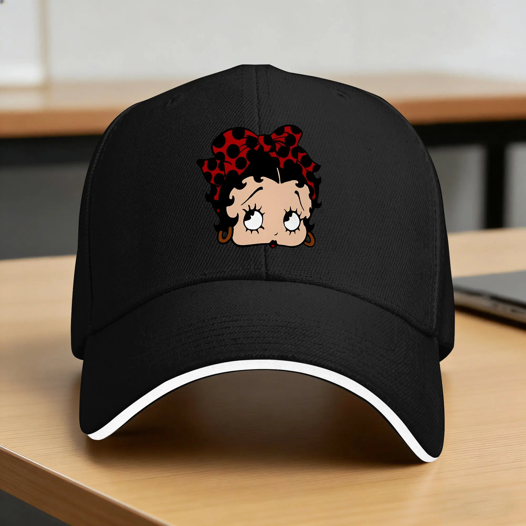 Czapka z daszkiem Bettys Boop Damska Męska z Nadrukiem Typu Trucker Wiosenna Uliczna Moda Wędkarska Regulowana Czapka Snapback
