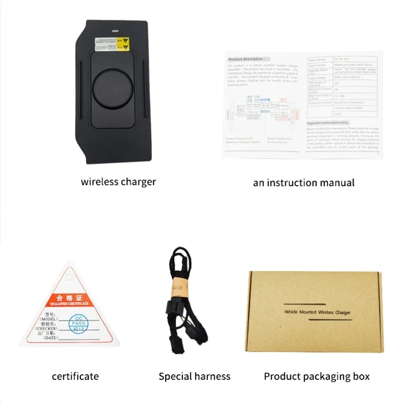 Wireless Charger for Honda WRV 2020-2024 RHD Car Center Console Mobile Phone Intelligent System Magnetic Fast Charging Pad Stand detail image 4