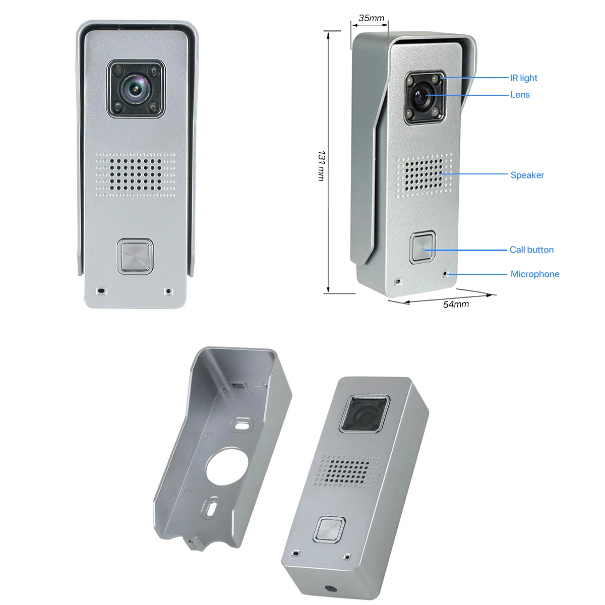 9 Polegada porta de vídeo em dois sentidos intercom sistema de vídeo porta telefone campainha com à prova dwaterproof água & ir câmera para casa
