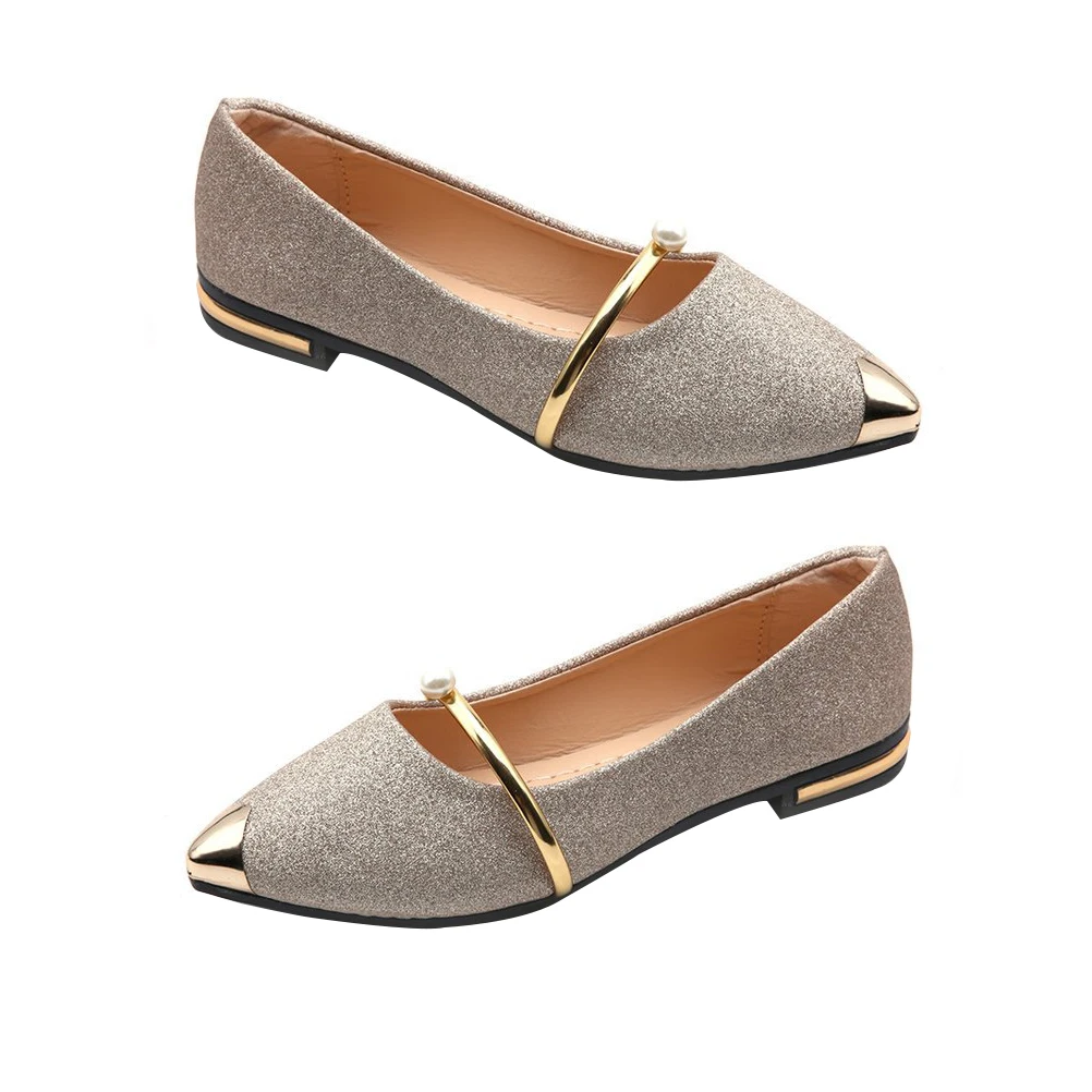 

Pearl Pumps Ballet Shoes for Women Flats Woman Sandals Ladies Summer Elegant Fancy Outdoor