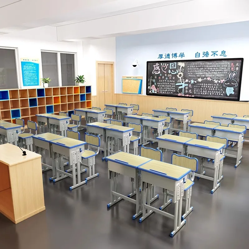 Primary and secondary school desks and chairs learning tutoring class School writing training table Student children desk