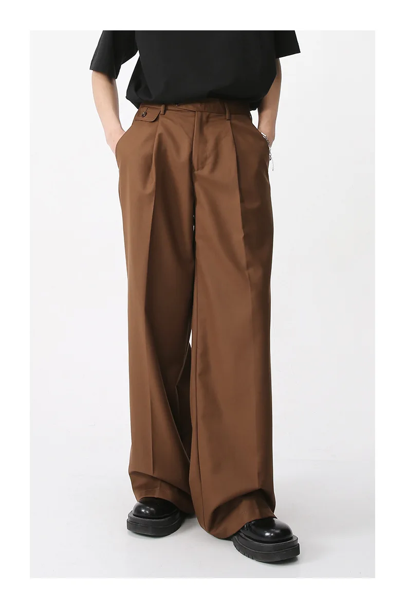 

Men's Wear Spring New Suit Pants Loose Straight Korean Fashion Simple Solid Color Male Casual Trousers Wide Leg