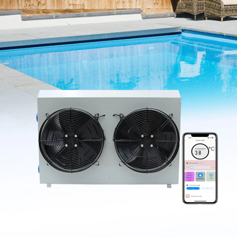 MS14kw 36kw R32 enfriador de piscina eléctrico grande de bajo ruido bomba de calor enfriador de agua calentador enfriador piscinas piscina de 10000 litros
