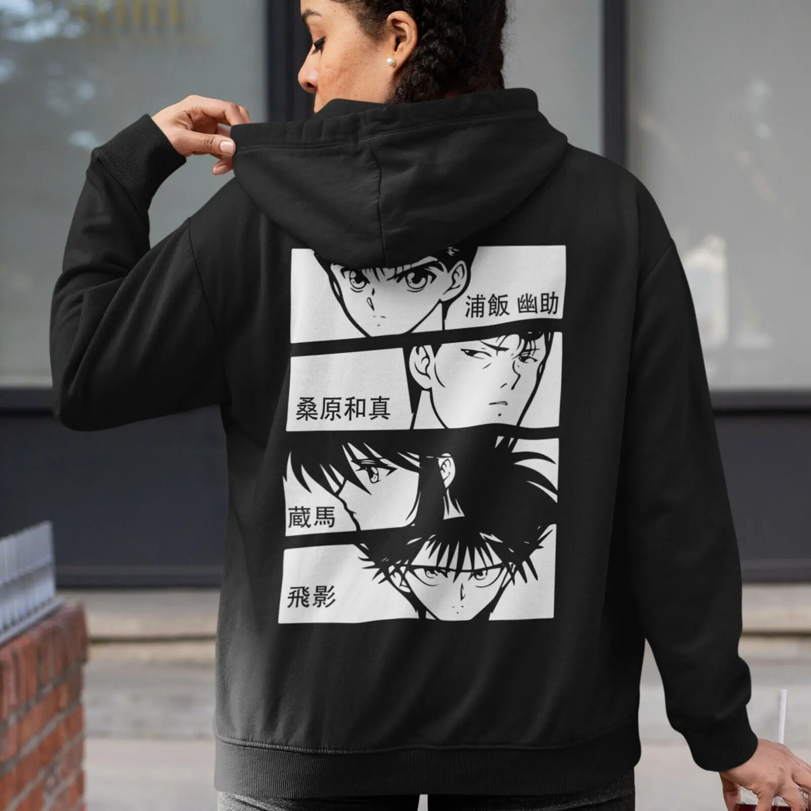 

Yu Yu Hakusho,Yusuke,Kuwabara,Kurama,Hiei,90s,anime,new unisex Hoodie