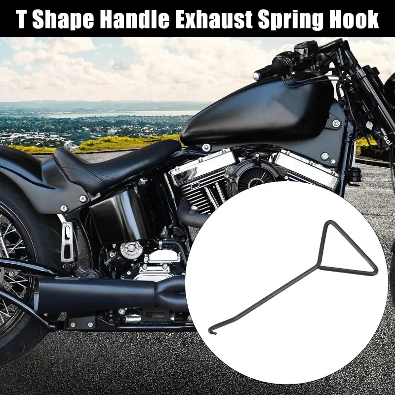 Ferramenta profissional de desmontagem e tração de mola de gancho em forma de T, instalação de mola de suporte lateral, alça ultra longa