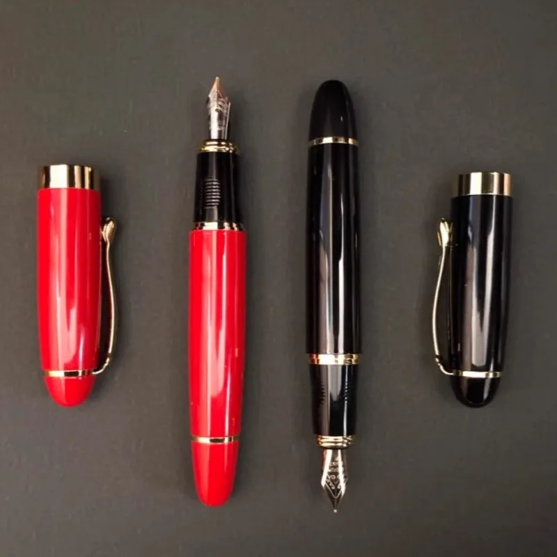 Hand Polished Long Knife Research Fountain Pen M 0.7MM Nib Adult Students Practicing Writing Art Signature Calligraphy Pens