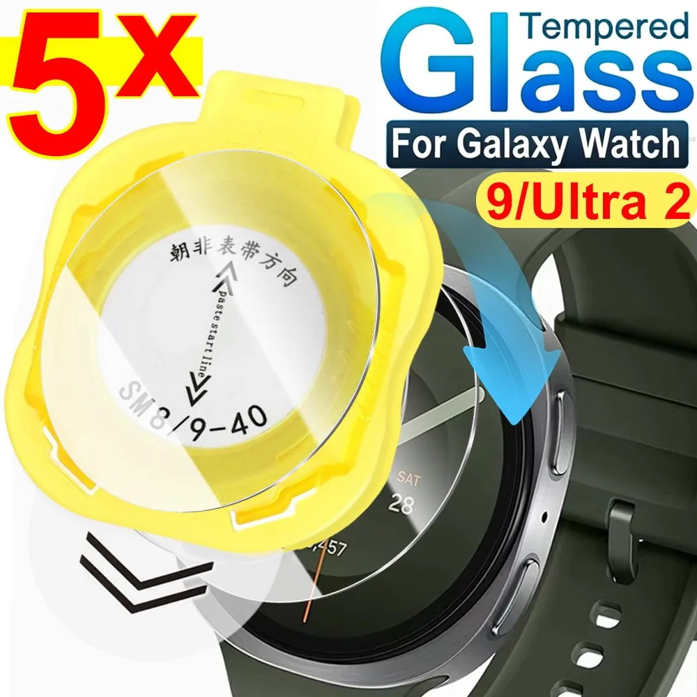 Screen Protector for Samsung Galaxy Watch 9 40mm 44mm Ultra 2 2026 Anti-Scratch HD Tempered Glass With Box Tool Easy Install Kit