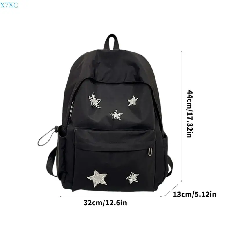 X7XC 2025 Fashion Preppy Bag Simple Backpack School Backpack Laptop Bag Casual Daypack Work Commuters Bag Travel Bag Gifts