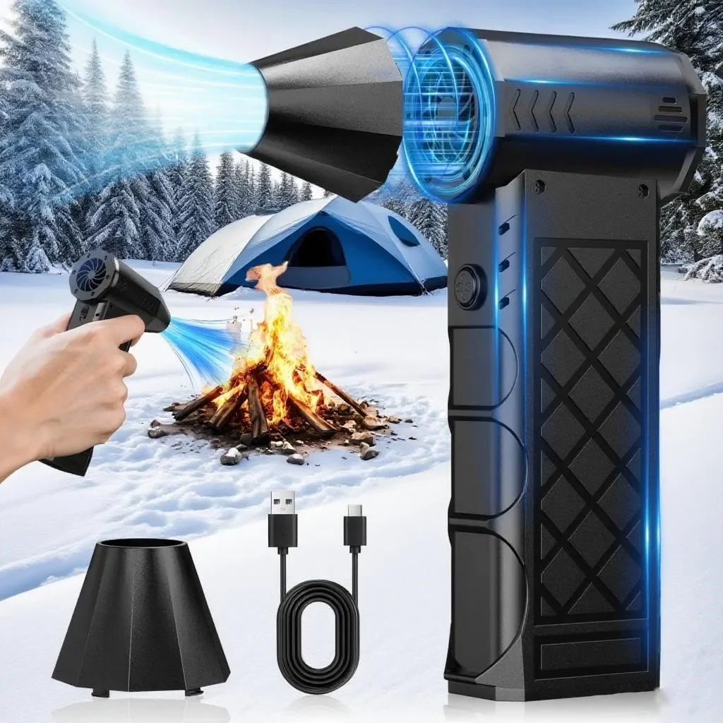 مروحة نفاثة قوية محمولة باليد لإزالة الغبار مصدر عاصفة توربو Jetfan مروحة التخييم مروحة محمولة منفاخ الهواء مروحة صغيرة #2