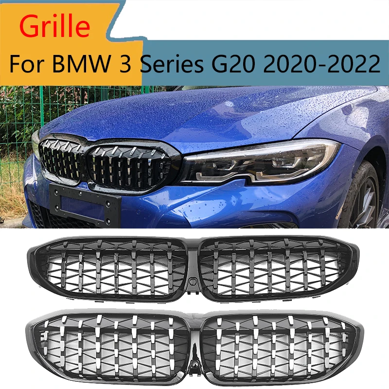 

For BMW 3 Series G20 2020-2022 Front Grill Grille Active Air Shutter Radiator Grille Cover Exterior Parts Replacement