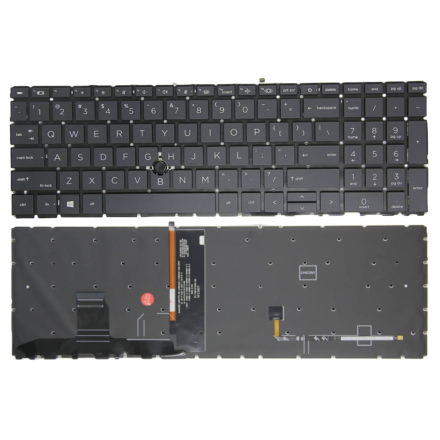 100% nuevo US/FR (francés) para HP 850 G7 G8 855 G7 G8 Zbook Firefly 15 G7 G8 teclado apuntador retroiluminado