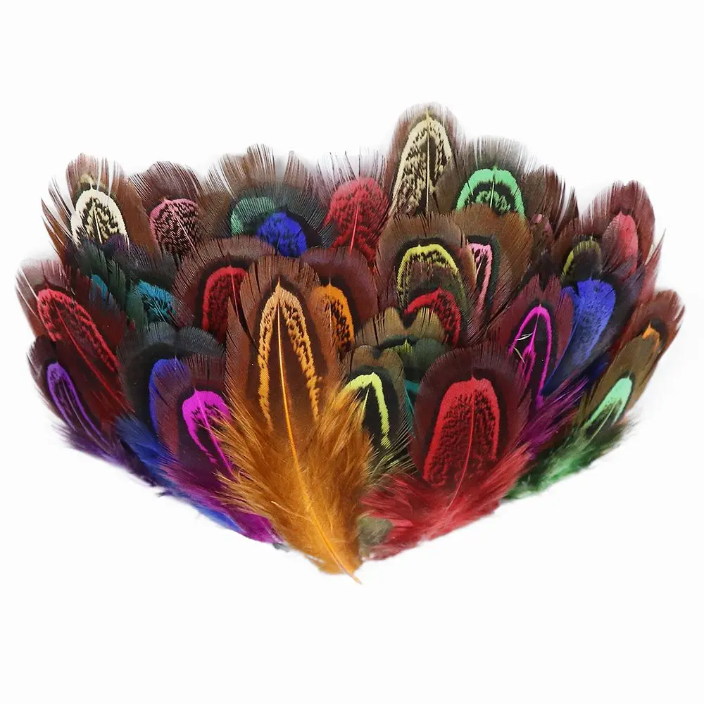 50 قطعة عالية الجودة أعمدة ناطور الدراج الريش 5-8 سنتيمتر للحزب اللون الزخرفية ريشة الحرف مجوهرات القرط الديكور