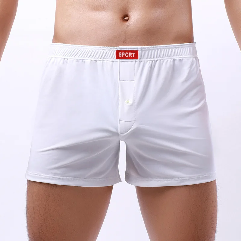 Large Size Casual Men\'s Boxers Ice Silk Mens Underwear Arrow Pants Male Loose Elastic Boxer Shorts Homme Comfortable Underpants