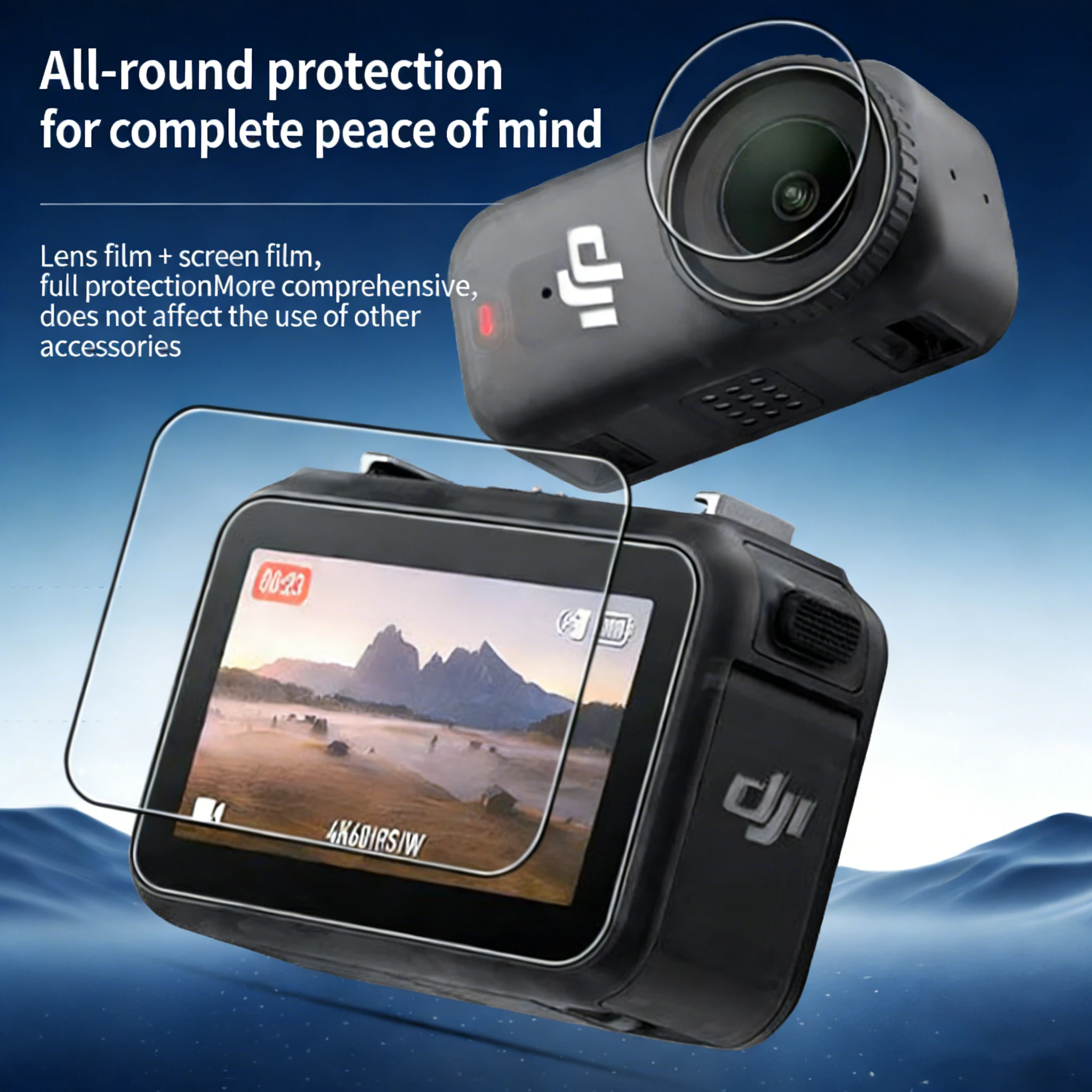 For DJI Osmo Nano -HD Lens Protector & Screen Tempered Glass Protector Camera Protection Anti-Scratch & Anti-Drop Film Accessory