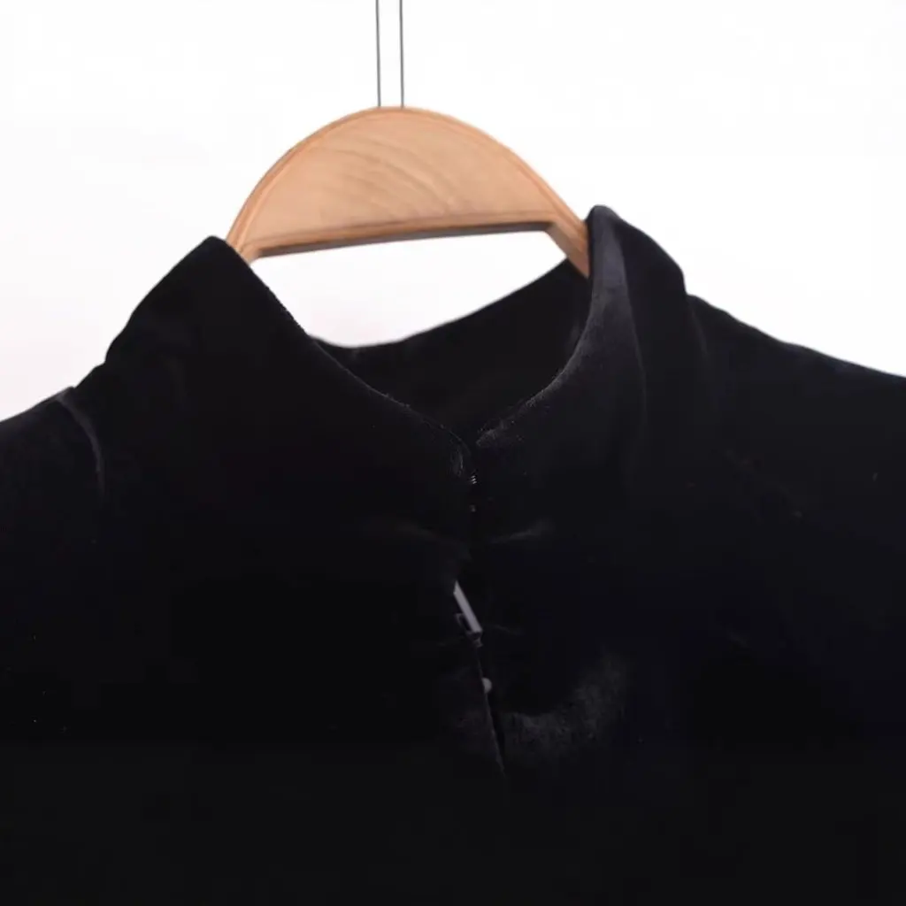 

Fashion Stand Collar Velvet Cape Long Sleeve Tweed Coat European American Style for Women Spring New L2520225