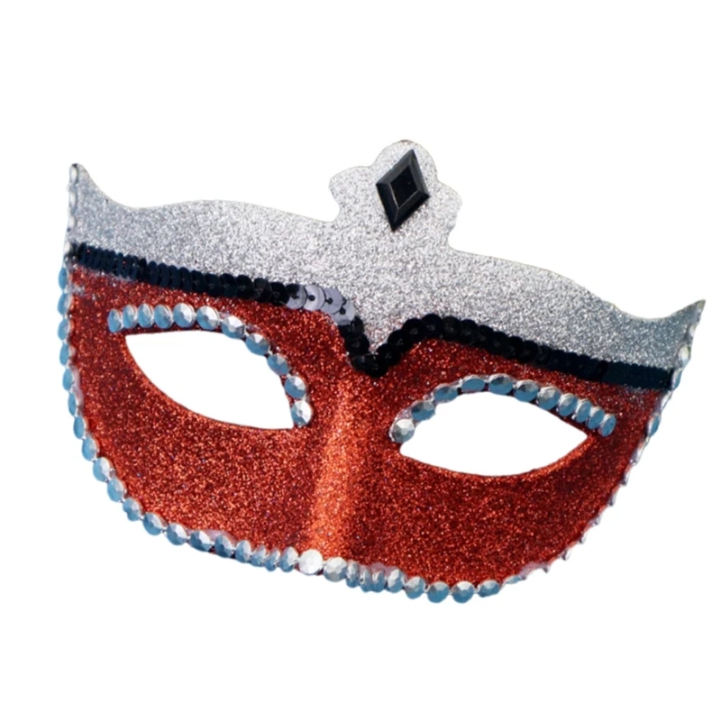 Verstellbare Partymaske für Erwachsene und Kinder, Halloween-Feier, glitzernde Spenderfunktion, leichtes Kostümzubehör