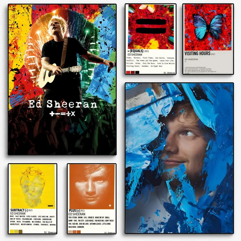 Singer E-Ed S-SheeranS Poster Room Home Decoration Interior Wall Art Printing Garage Posters Gift