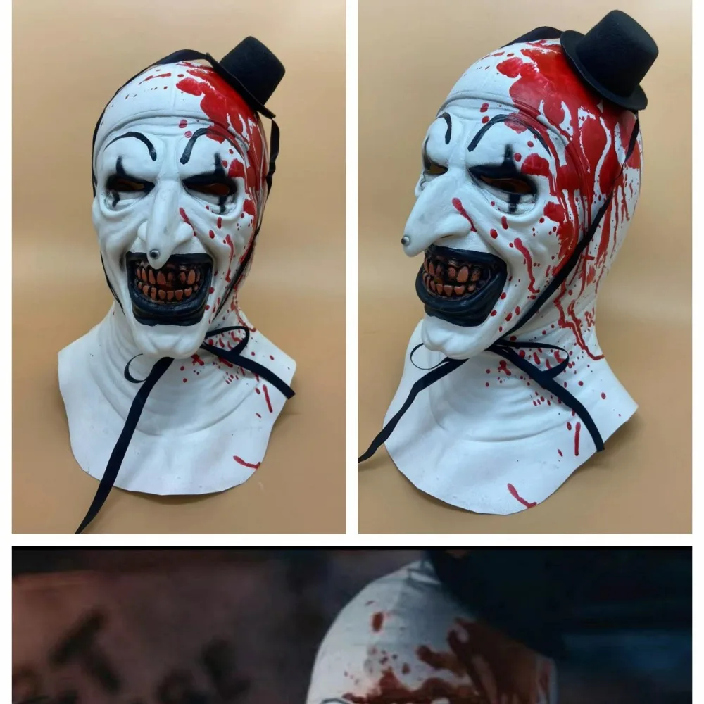 Clown Mask Hood Halloween Costume Party Horror Props Cos Halloween Costume