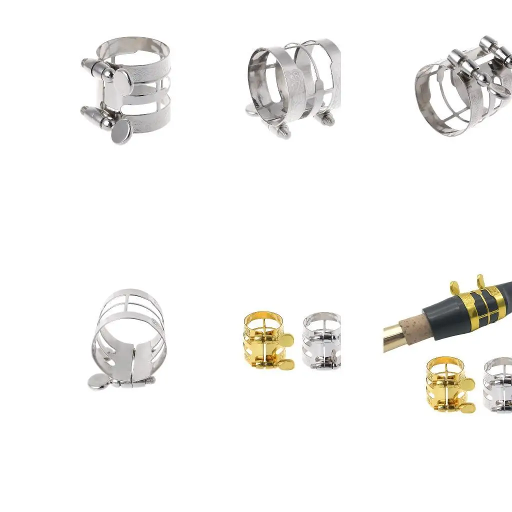 652F Metal Saxophone Fastener Clip Alto Sax Ligatures Fastener Cap for Saxophone Clarinet Bakelite Mouthpiece