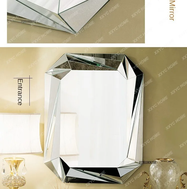 XX XStereo Large Decorative Mirror Bathroom Hanging Squares Shower Full Length Decorative Mirror Vanity Wall Mirrors Home Deco