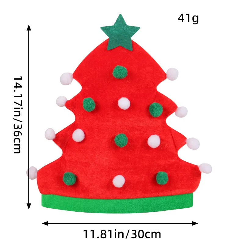 Creative Christmas Hat Cartoon Christmas Tree Hat Christmas Party Decoration Stage Performance Props