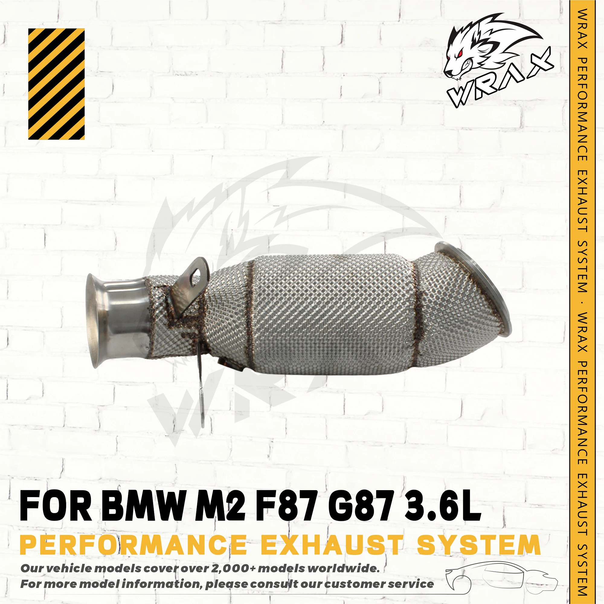 

WRAX Sports Downpipe With Heat Shield For BMW M2 F87 G87 Aggressive Sound High Flow Performance Upgrade car accessories