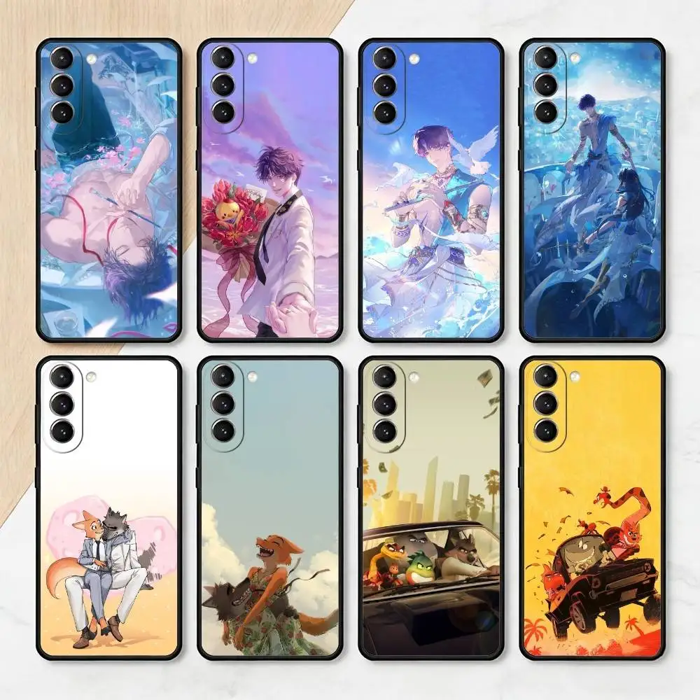 

Sylus Love and D-Deep S-Space Phone Case For Samsung S25,24,23,22,30,21,10,9,Ultra,Plus,Lite,FE,4,5 G Soft Black Case