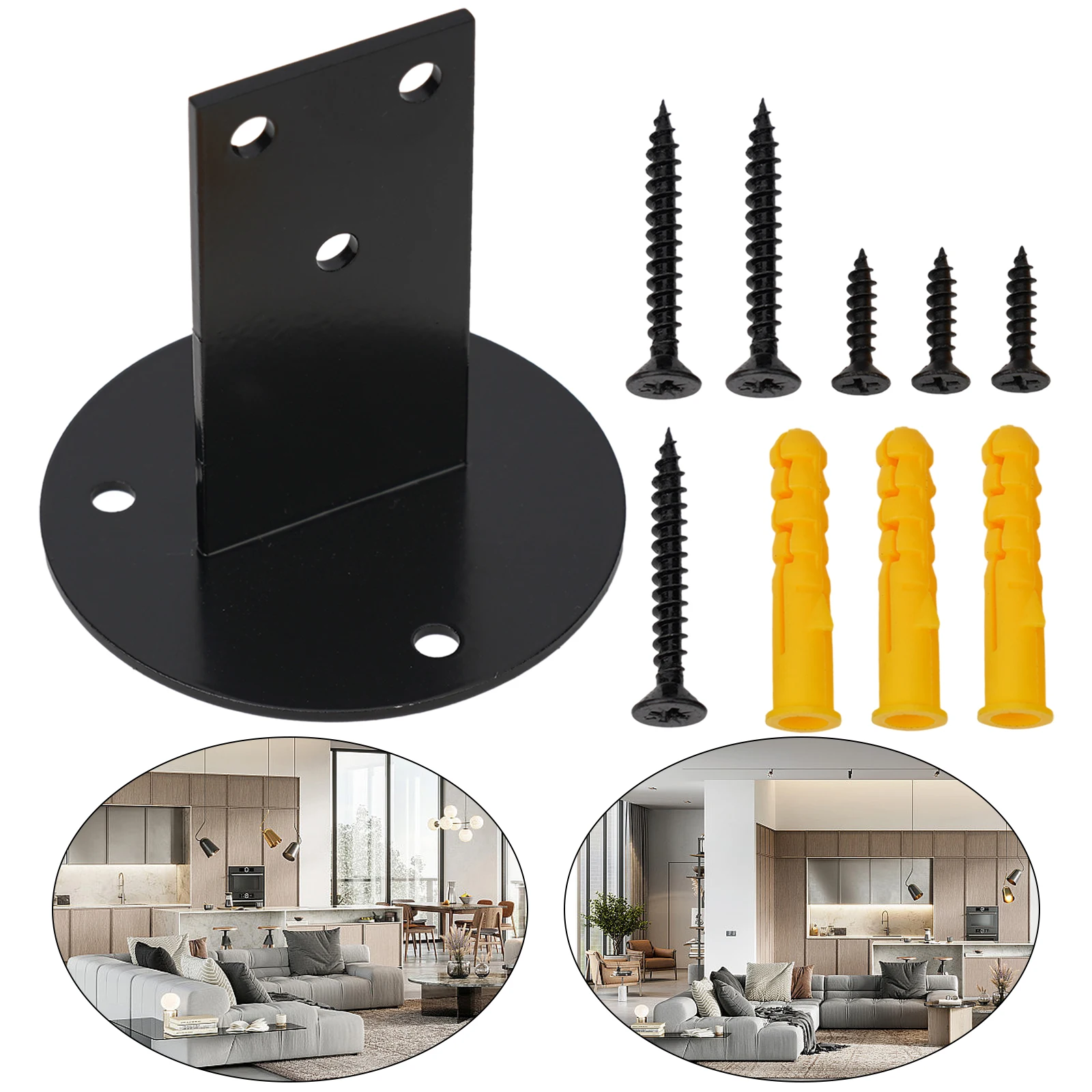 Stainless Steel Straight Handrail Bracket Wall Bracket Railing Handrail Fixed Support Bracket Stair Flat Bottom Handrail Bracket