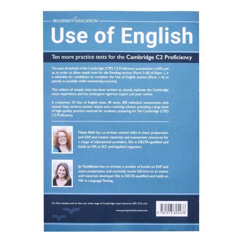 Use Of English Ten More Practice Tests For The Cambridge C2 Proficiency Fiona Aish  Jo Tomlinson 9781913825478