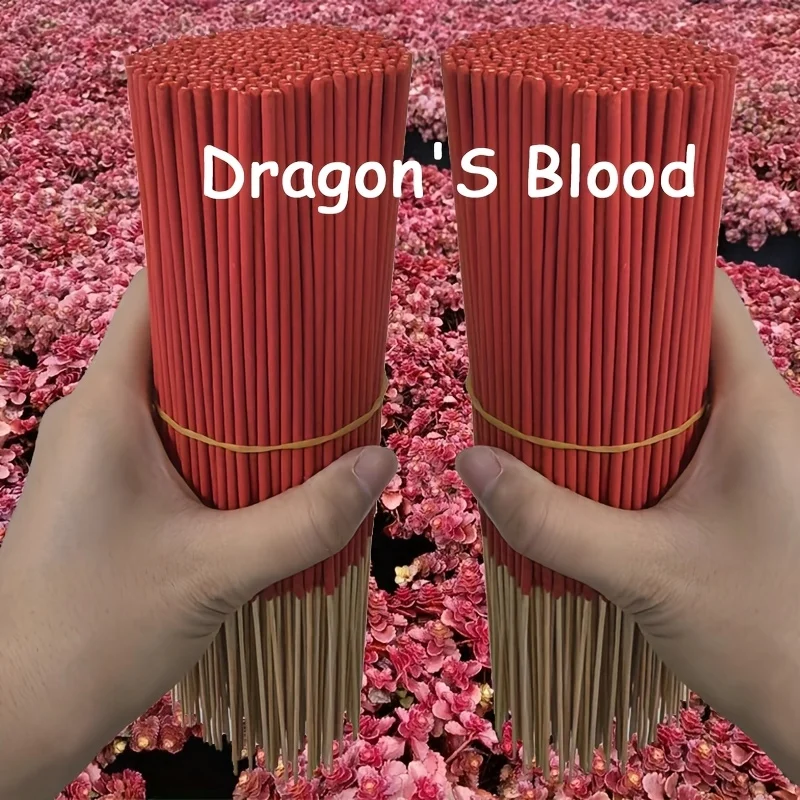 Varillas de incienso con sabor a sangre de dragón de alta calidad, muy vendidas, de 22 cm de largo, hechas a mano con bambú grueso, elaboradas con polvo de incienso natural, con una fragancia rica y duradera, perfectas para meditación, yoga, masajes y una