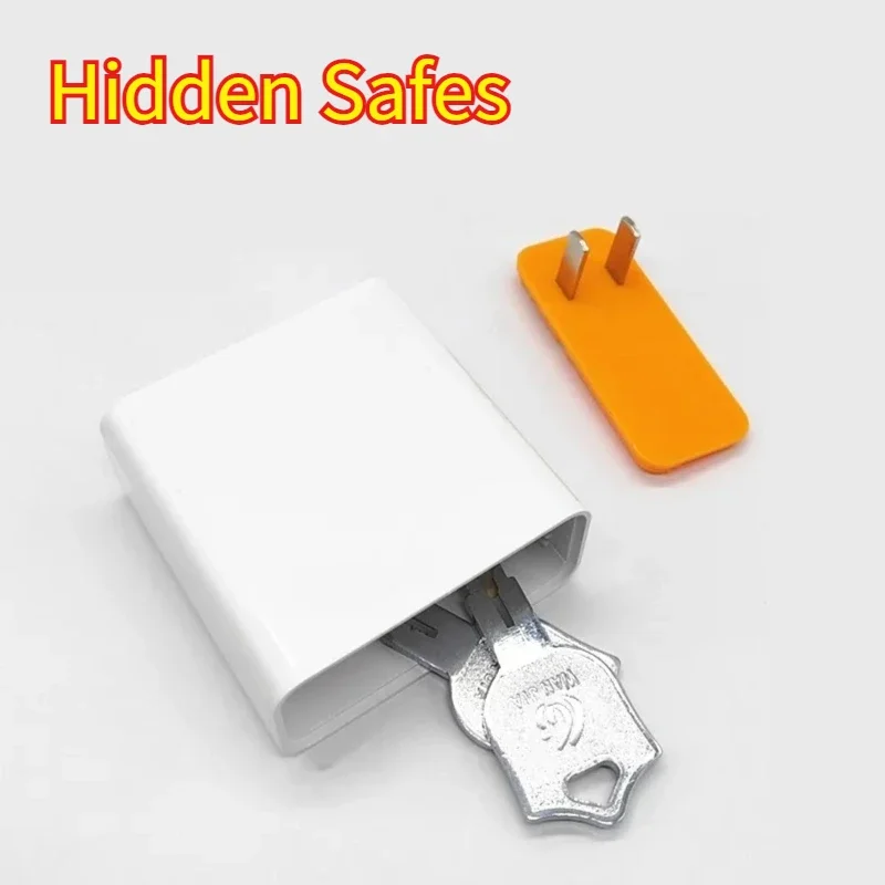 Power Adapter Hidden Safe Disguised Charger Secret Stash Box Anti Theft Storage for Keys Money Small Valuables Discreet Travel