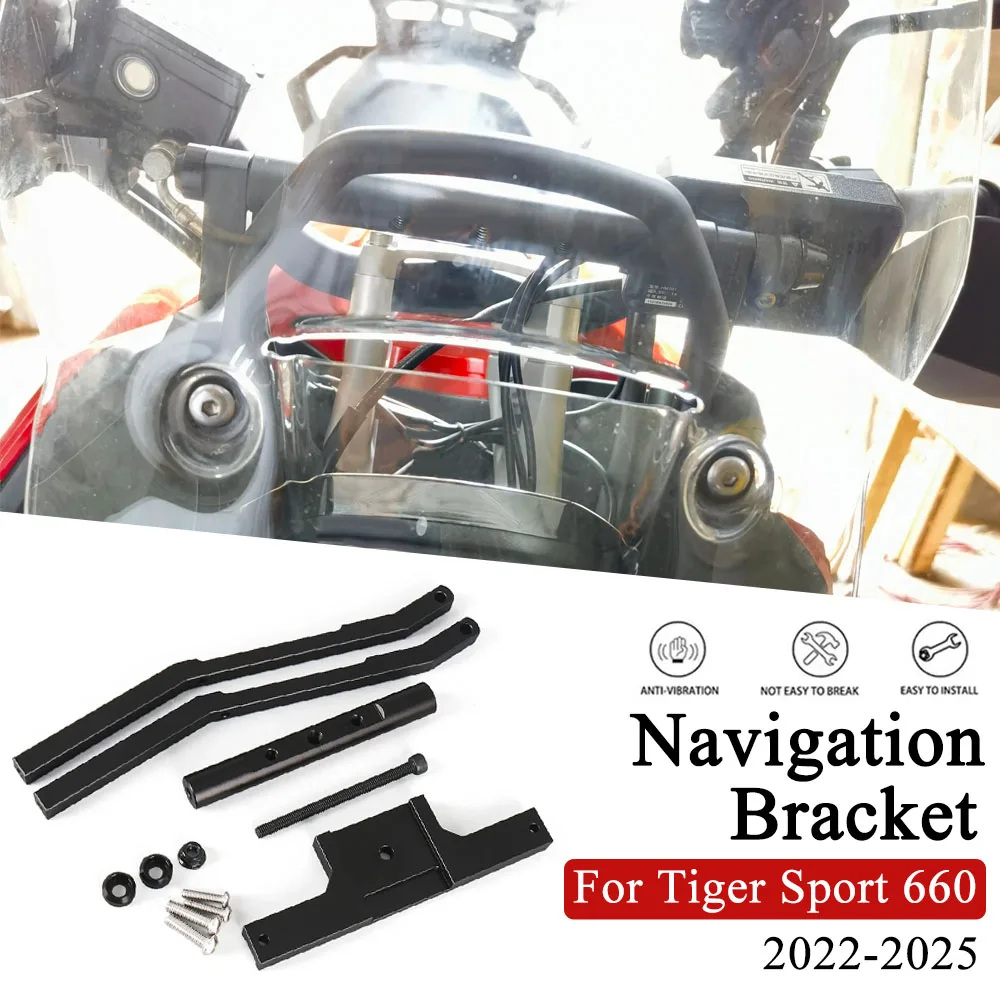 

For Tiger Sport 660 2022 2023 2024 2025 New Phone GPS Navigation Mount Bracket Bar Extension Stand Holder Support CNC Aluminum