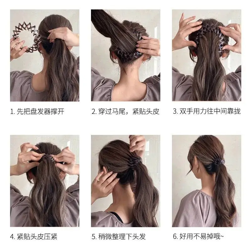 Fashion Korean ball hair accessories Bird\'s Nest hairpin Lazy man hairpin Disc hairpin High horsetail clip Women\'s sweet hairpin