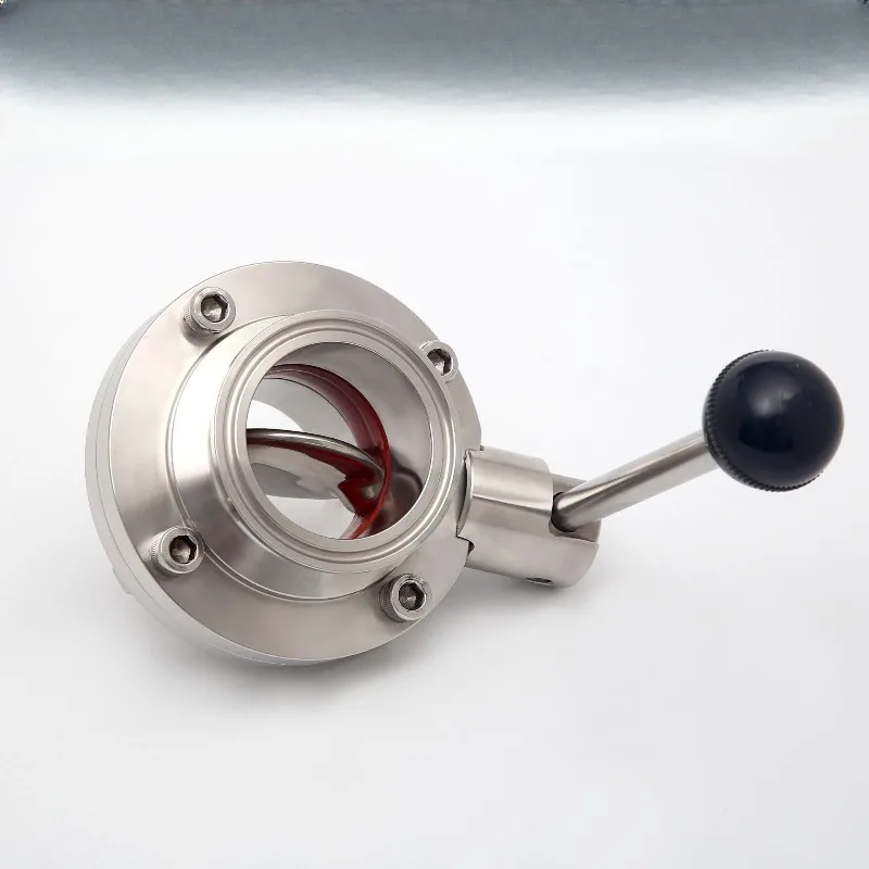 304 Stainless Steel Loading Butterfly Valve 316 Food Grade Manual Quick Connection Welding Chuck Type