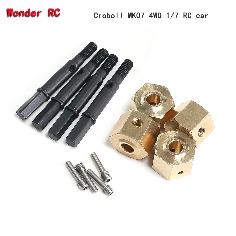 Croboll MK07 JK07 4WD 1/7 RC CAR تعديل وترقية ملحقات Op النحاس توسيع موصل عمود الإخراج