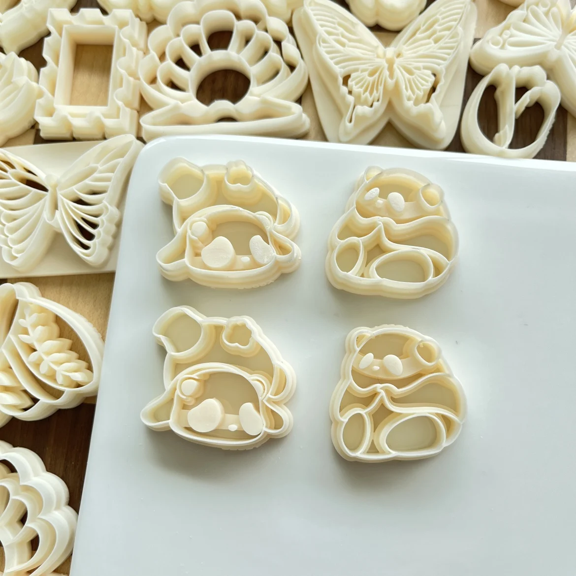 Chinesischer nationaler Schatz niedlicher Panda geformte 3 Arten Ton schneide formen für DIY Ohrringe Schmuck herstellung – Detail 6