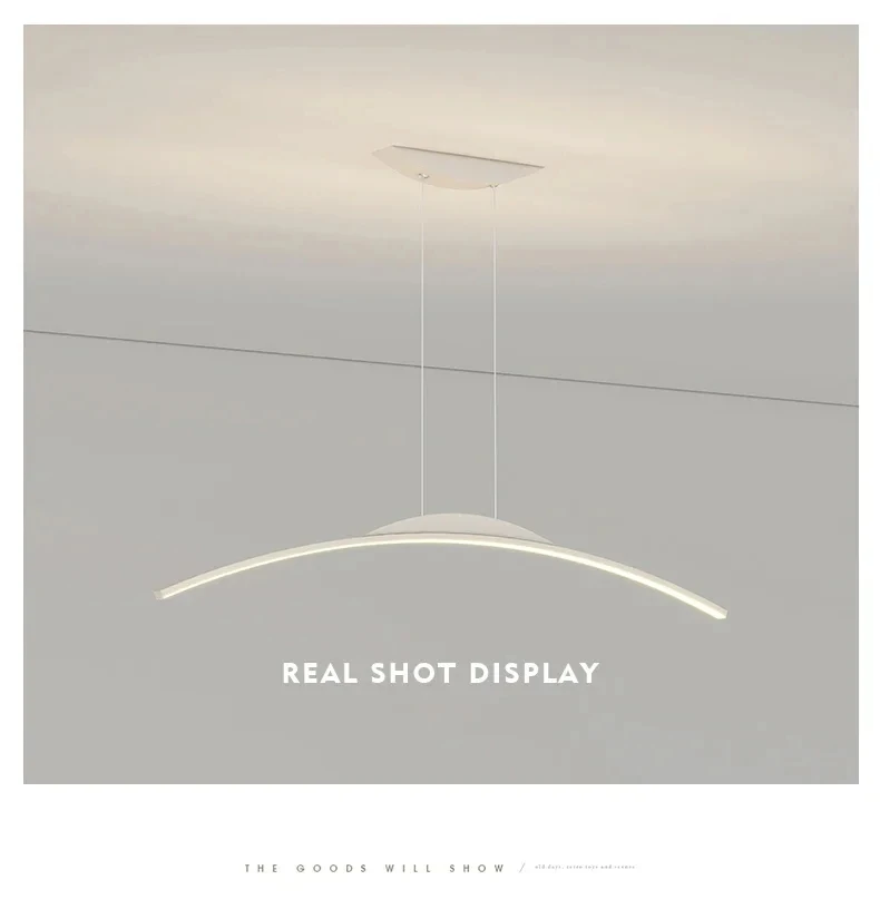 Lampu gantung LED Modern, lampu gantung untuk ruang makan dapur Bar ruang tamu kamar tidur langit-langit warna hitam desain sederhana