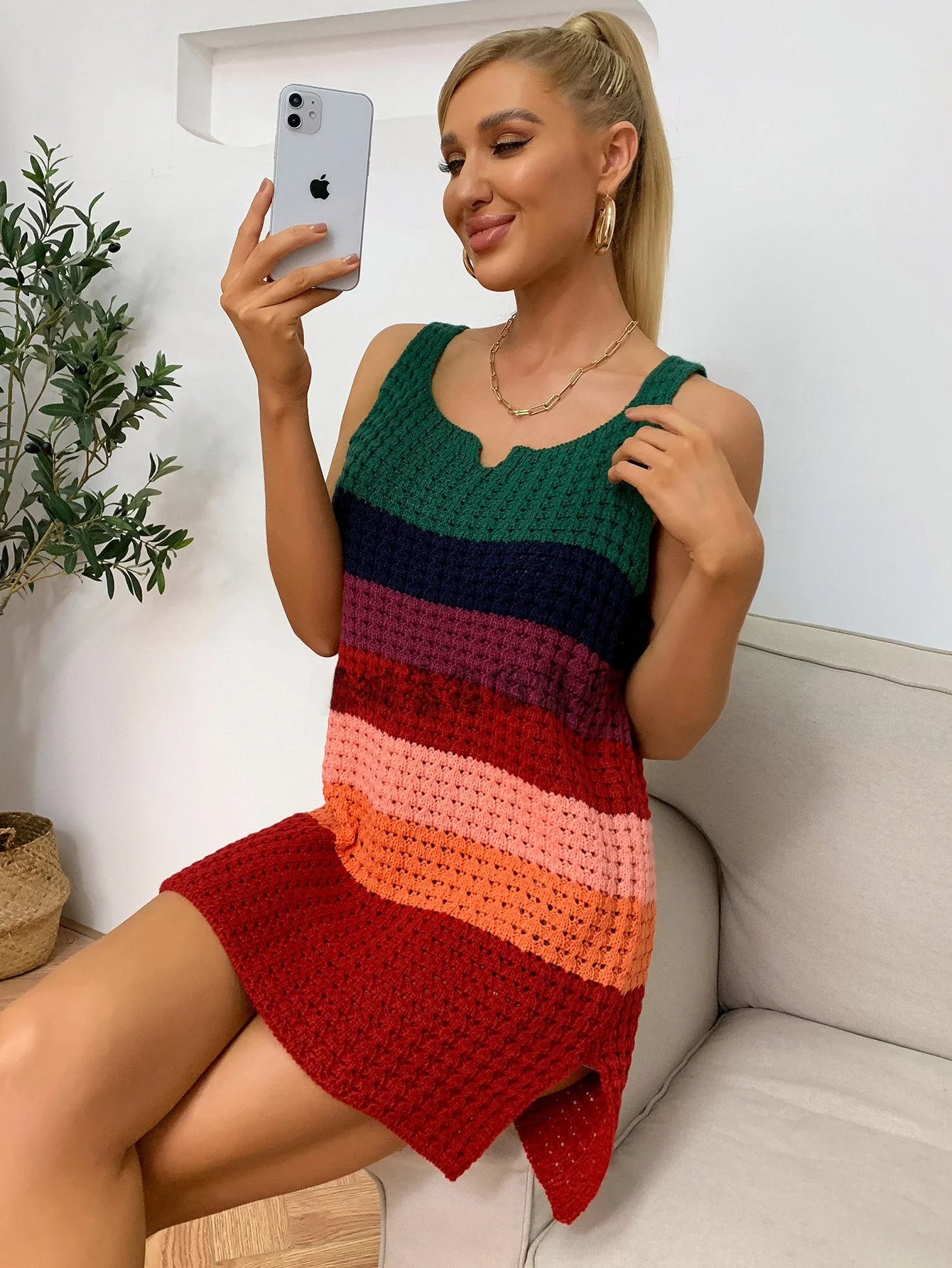 

Радужный свободный жилет большого размера, модный универсальный топ на бретелях большого размера для мужчин, осенний сезон, Китайское происхождение