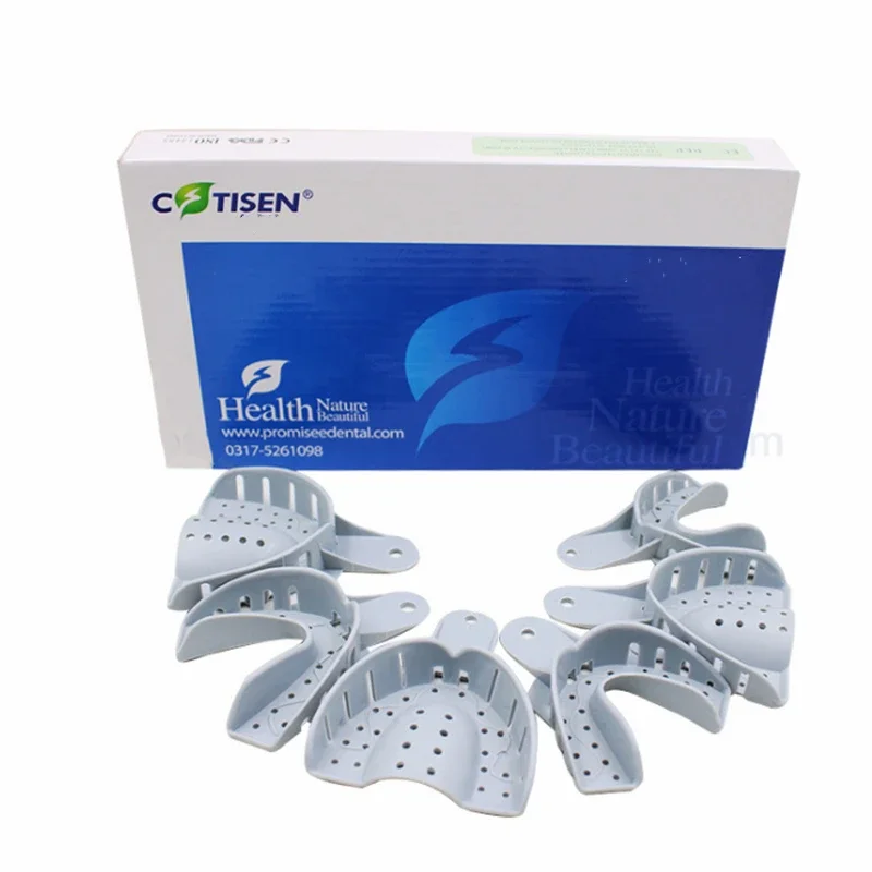 

Cesoon 6Pcs Dental Impression Trays Bite Teeth Holder Mold Plastic Shaping Dentistry Tray Lab Tool Dentist Instruments Material